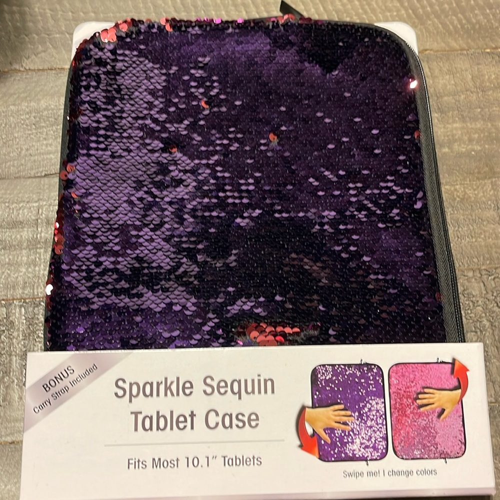 Sparkle Sequins Tablet Case fits most 10.1 Tablets